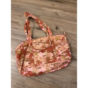 KATHY Bag Purse Pink Camo Floral Print Tote Shoulder Bag with Cosmetic Pouch